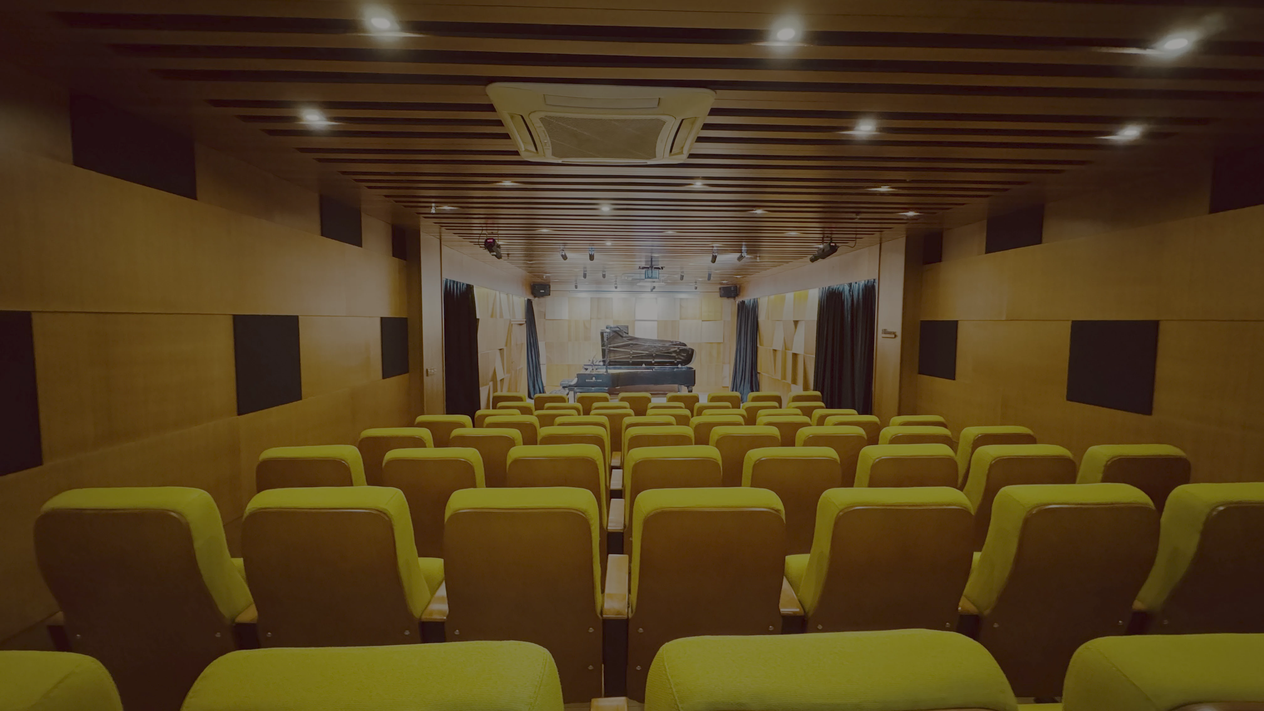 Piano and concert space at Vivace Studio